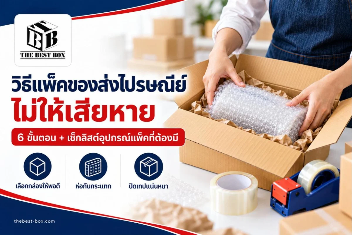 วิธีแพ็คของส่งไปรษณีย์ไม่ให้เสียหาย 6 ขั้นตอน พร้อมเช็กลิสต์อุปกรณ์แพ็ค