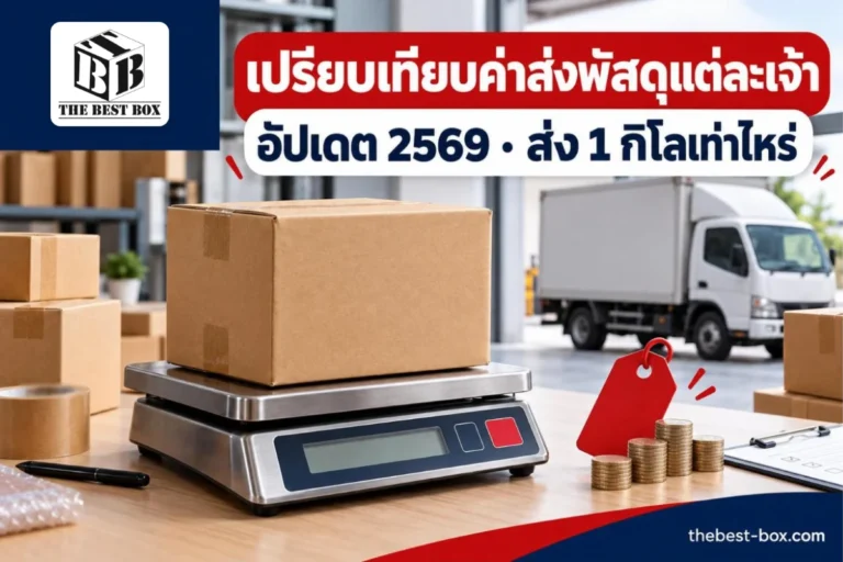 เปรียบเทียบค่าส่งพัสดุแต่ละเจ้า อัปเดต 2569 ส่ง 1 กิโลเท่าไหร่